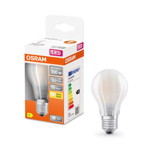 OSRAM Retrofit Classic A LED Lampe matt (ex 100W) 10W / 2700K Warmweiß E27-Leuchtmittel-LEDVANCE Shop