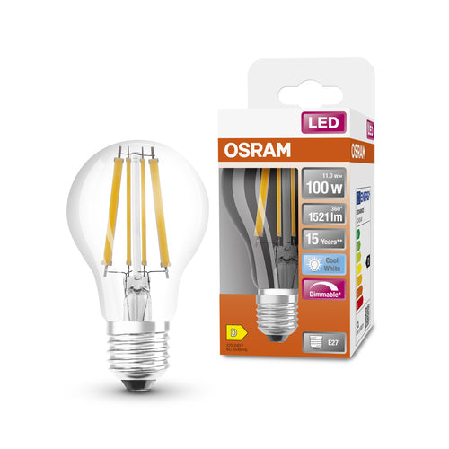 OSRAM Retrofit Classic A LED Lampe dimmbar (ex 100W) 12W / 4000K Kaltweiß E27-Leuchtmittel-LEDVANCE Shop