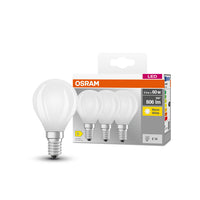 OSRAM LED BASE RETRO MATT CLP LED-Lampen, klassische Miniballform 6W E14 827, 3er Pack , Warmweiß-Leuchtmittel-LEDVANCE Shop
