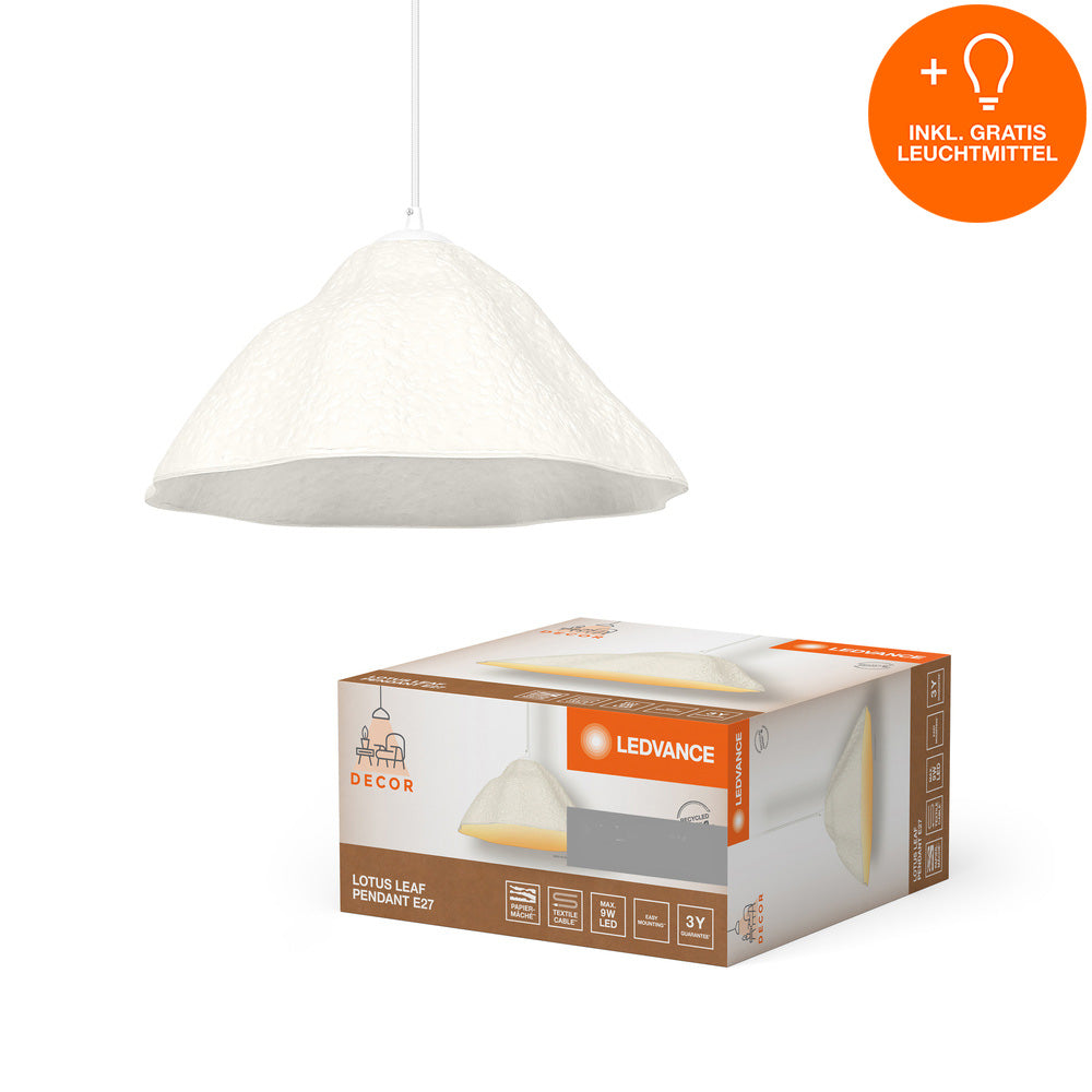 LEDVANCE DECOR Pendelleuchte Decor Lotus Leaf weiß, E27, 396 mm, inkl. Leuchtmittel-LEDVANCE Shop