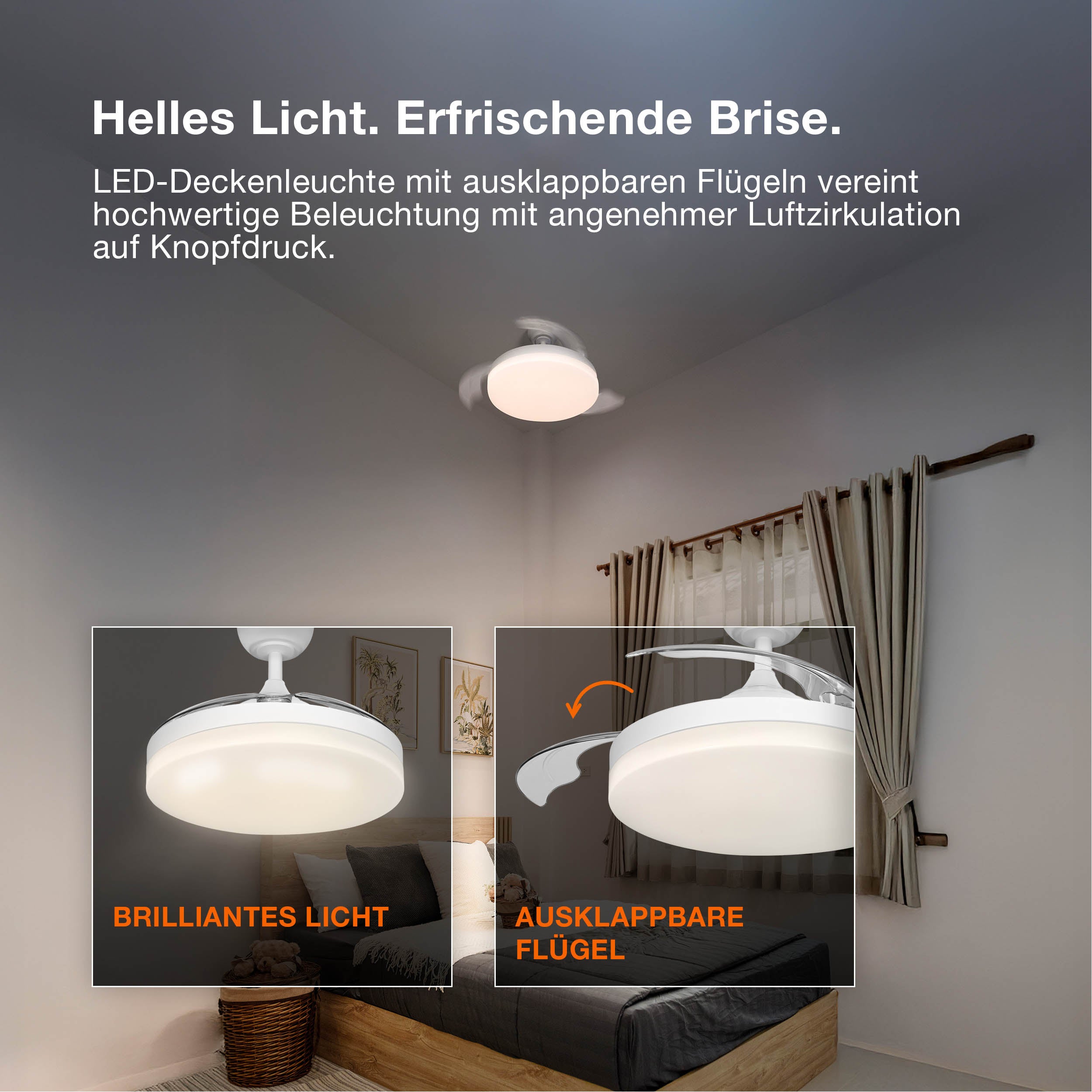 OSRAM LED Deckenventilator Cierzo 1220mm 60W CCT RGB