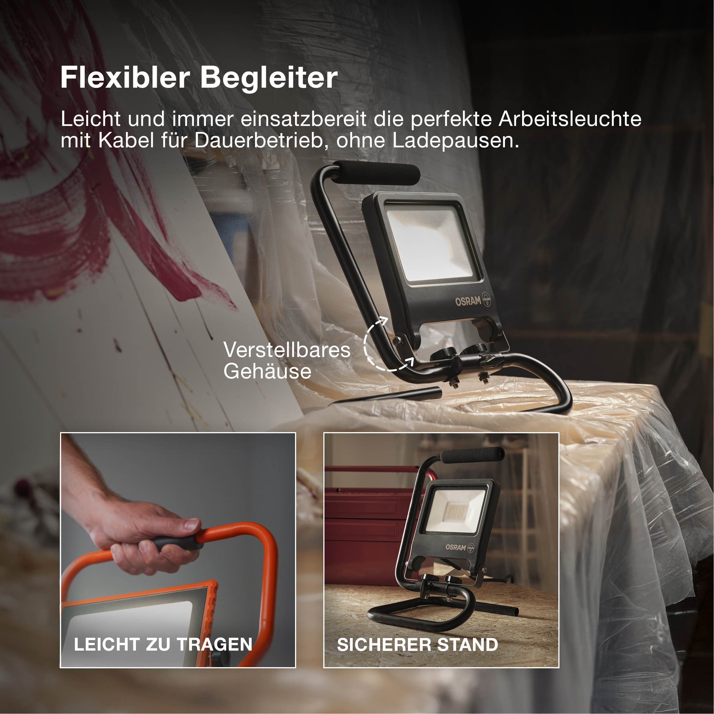 OSRAM Worklights LED Baustrahler S-STAND 20W / 4000K