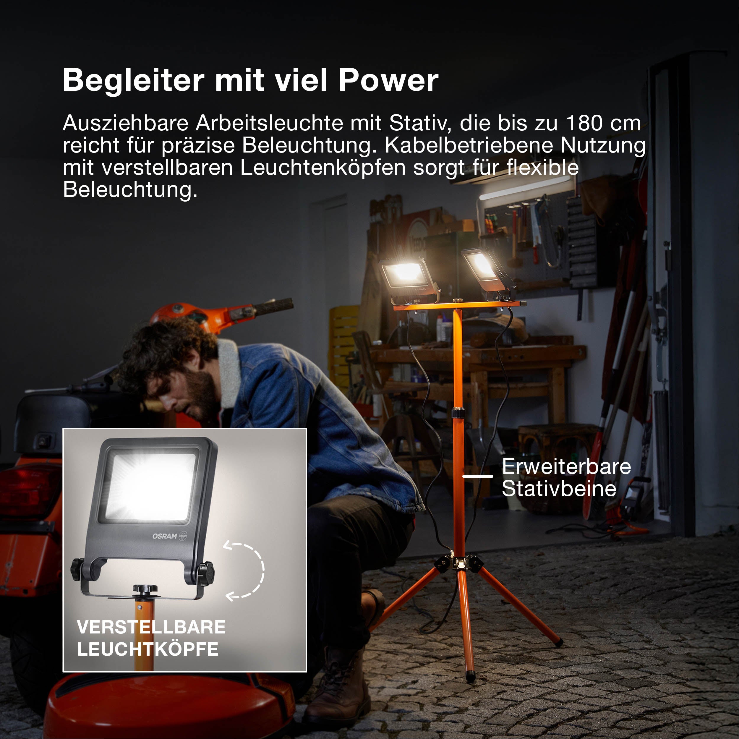 OSRAM WORKLIGHTS Baustrahler TRIPOD 2X30 W 4000 K