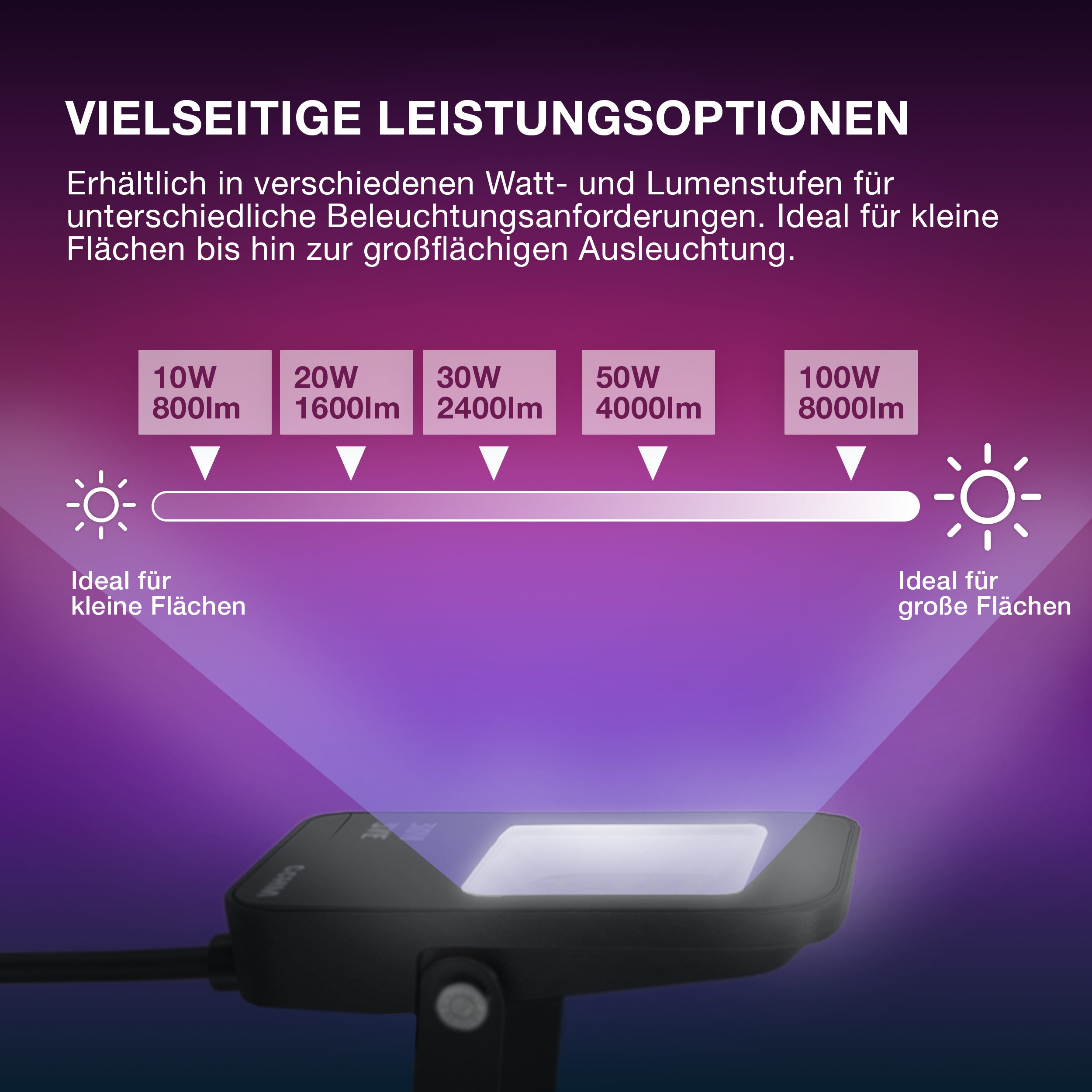 OSRAM SMART+ MATTER Floodlight LED-Fluter, 30W, 2400lm, RGBW 16 Mio. Farben, 3000K, WiFi, Matter, Alexa/Google, IP65