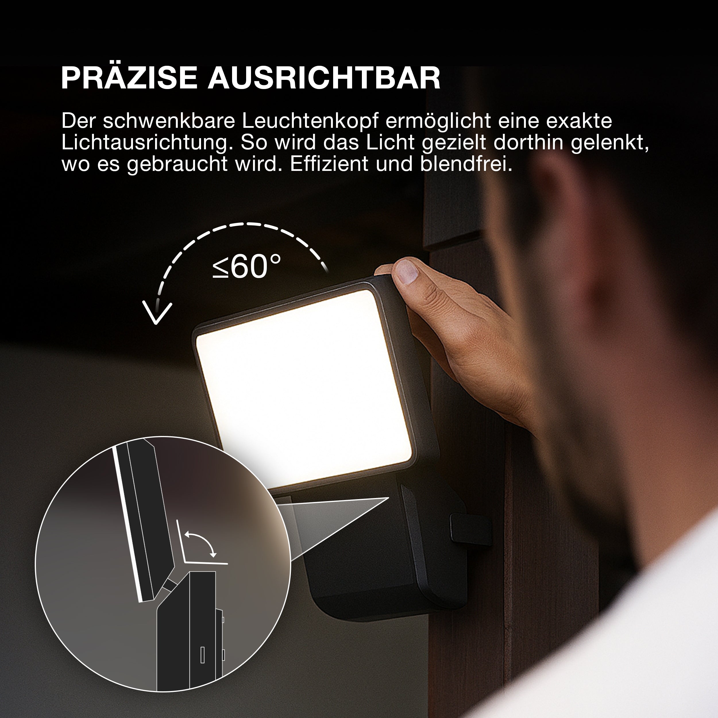OSRAM ENDURA PRO Hocheffizienter Außenwand-Sensorstrahler mit weitem Ausstrahlungswinkel in innovativem optischen Design, 15W, Dunkelgrau, IP55-Schutz, für Parkplatz und Parks