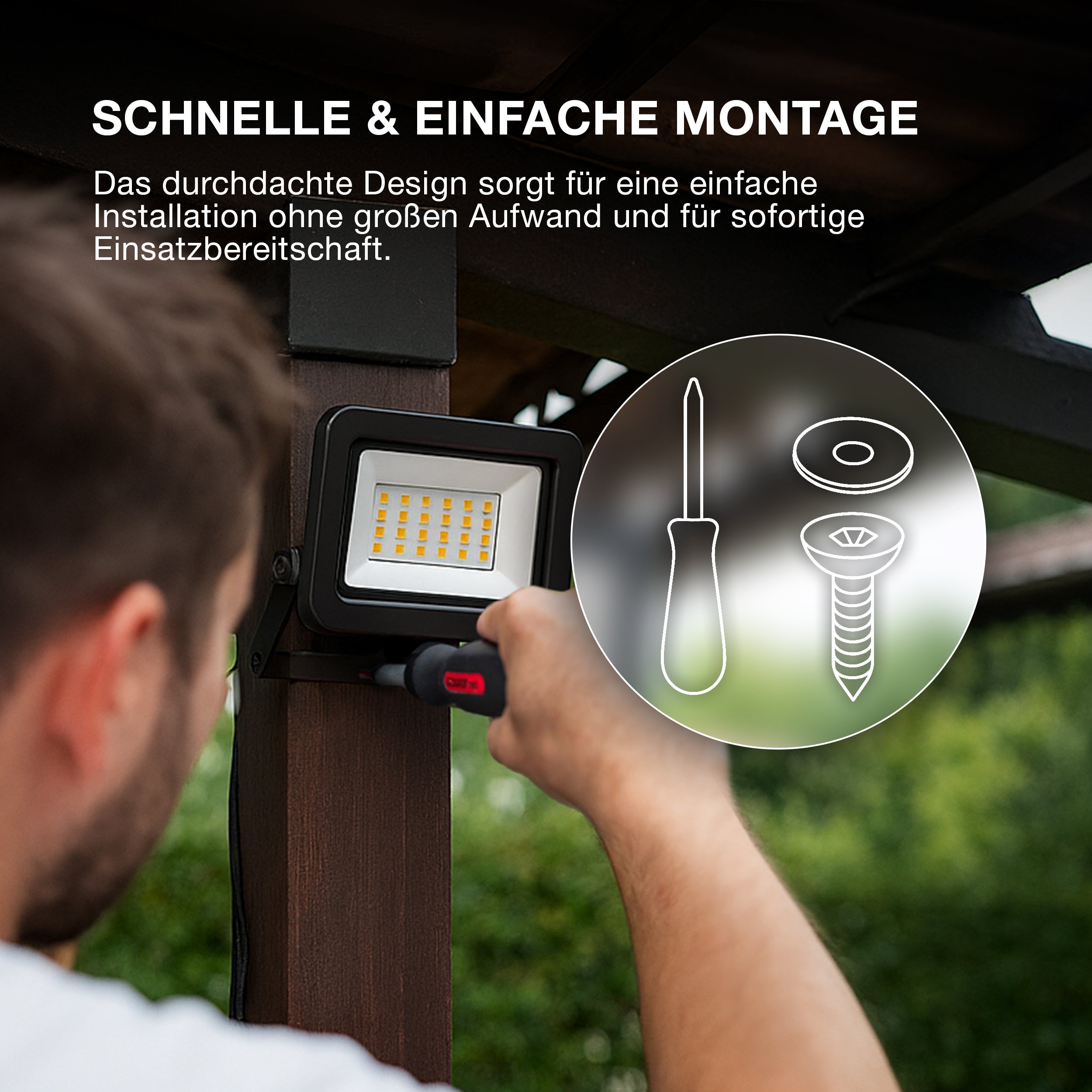 OSRAM FLOODLIGHTS ENERGY EFFICIENCY Strahler, 10W, 4000K Dunkelgrau