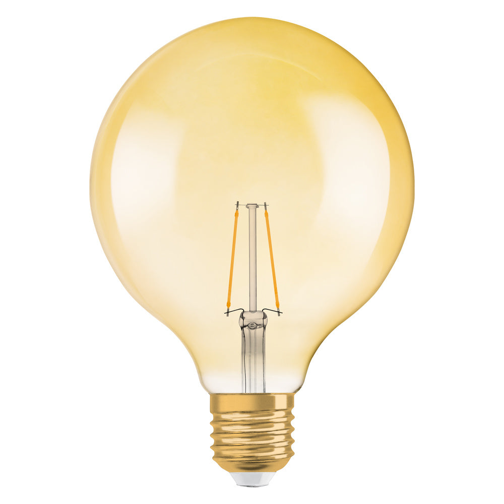 OSRAM VINTAGE 1906® LED Lampe LED CLASSIC GLOBE 2.5W 824 Gold E27, 220 lm, 2400 K, Warm Comfort Light-LEDVANCE Shop