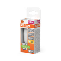 OSRAM LED PCR LAMP WITH CLASSIC B in B-Form, LED-Lampe, Matt, 4,9 W, (ex 40 W), 470 lm, Warmweiß, 2700 K, 15000 h, CRI ≥80