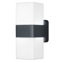 OSRAM SMART+ WiFi Cube Up/Down LED Wandleuchte Dunkelgrau, 14W, 950lm, RGB+W 3000K, WiFi, Alexa, IP44 Außen