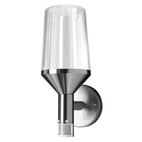 OSRAM ENDURA Classic Calice Sensor-Wandleuchte in moderner Edelstahloptik mit Glasdiffusor, E27, IP44-Schutz, für Auffahrt- und Wegbeleuchtung
