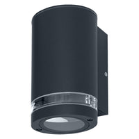 OSRAM Außenwandleuchte GU10 Downlight mit Gap-Ring, indirektes Licht, Aluminiumgehäuse Dunkelgrau, IP44 & IK03, Wandleuchte für Fassaden