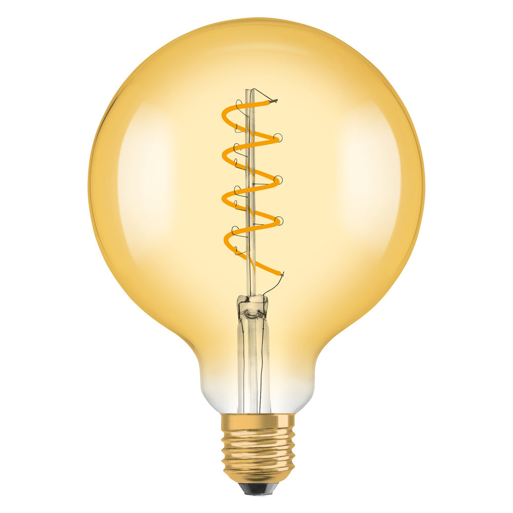 OSRAM VINTAGE 1906® LED Lampe LED CLASSIC GLOBE 4W 820 Gold E27 Gold Socket, 300 lm, 2000 K, Warm Comfort Light-LEDVANCE Shop