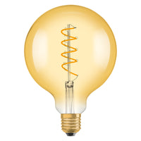OSRAM VINTAGE 1906® LED Lampe LED CLASSIC GLOBE 4W 820 Gold E27 Gold Socket, 300 lm, 2000 K, Warm Comfort Light-LEDVANCE Shop