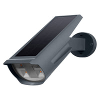 OSRAM Solar-Spot RGB & Warmweiß mit Erdspieß und Wandhalterung, Tageslichtsensor, IP44-Schutz, solarbetriebener Strahler für Garten und Terrasse