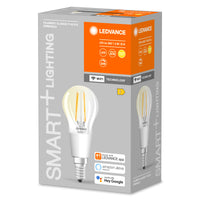 LEDVANCE SMART+ WiFi Filament Mini Bulb Dimmable , LED-Lampe, Bleifreies Glas, Klar, 4 W, (ex 40 W), 470 lm, Warmweiß, 2700 K, Wifi, Smartspeaker-Kompatibel, Dimmbar