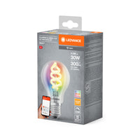 LEDVANCE SMART+ WiFi Filament Classic RGBW , LED-Lampe, Bleifreies Glas, Klar, 4,5 W, (ex 30 W), 300 lm, Warmweiß, 2700 K, Wifi, Smartspeaker-Kompatibel, Dimmbar