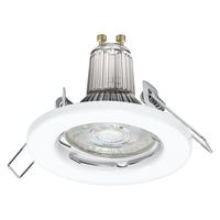 OSRAM Spot Einbauleuchten im 5er-Pack, Ø 80mm, inkl. 5x GU10-OSRAM Leuchtmittel (5x 2.6W), weiß, metallisches Gehäuse, IP20-Schutz