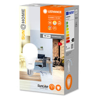 LEDVANCE Sun@Home Lamps , LED-Lampe, Matt, 9 W, (ex 40 W), 750 lm, Lichtfarbe variabel, von 2200 bis 5000 K, Wifi, Smartspeaker-Kompatibel, Dimmbar, SUN@HOME