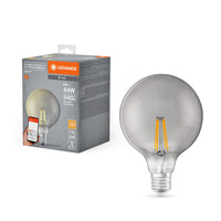 LEDVANCE SMART+ WiFi Filament Globe Dimmable , LED-Lampe, Bleifreies Glas, Smoke, 6 W, (ex 44 W), 540 lm, Warmweiß, 2500 K, Wifi, Smartspeaker-Kompatibel, Dimmbar