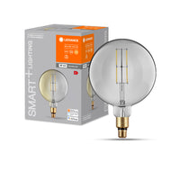 LEDVANCE SMART+ WiFi Filament Globe Dimmable , LED-Lampe, Bleifreies Glas, Smoke, 6 W, (ex 42 W), 500 lm, Warmweiß, 2500 K, Wifi, Smartspeaker-Kompatibel, Dimmbar