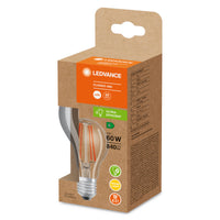 LEDVANCE LED CLASSIC A ENERGY EFFICIENCY A S in A-Form, LED-Lampe, Glas, Klar, 4 W, (ex 60 W), 840 lm, Warmweiß, 3000 K, Energieeffizienzklasse: A, 50000  h, CRI ≥80