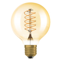 OSRAM VINTAGE 1906® LED Lampe LED CLASSIC SLIM FILAMENT Globe DIMMABLE 4.8W 822 Gold E27, 420 lm, 2200 K, Comfort warm white, 2er Pack-LEDVANCE Shop