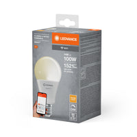 LEDVANCE SMART+ WiFi Classic Dimmable in A-Form, LED-Lampe, Matt, 14 W, (ex 100 W), 1521 lm, Warmweiß, 2700 K, Wifi, Google Assistant, Amazon Alexa, Dimmbar, 20000 h