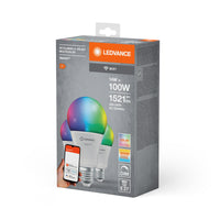 LEDVANCE SMART+ WiFi Classic Multicolour in A-Form, LED-Lampe, Matt, 14 W, (ex 100 W), 1521 lm, RGBW, von 2700 bis 6500 K, Wifi, Smartspeaker-Kompatibel, Dimmbar, 3er