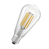 OSRAM LED LAMPS ENERGY CLASS A  ENERGY EFFICIENCY FILAMENT CLASSIC EDISON , LED-Lampe, Bleifreies Glas, Klar, 4 W, (ex 60 W), 840 lm, Warmweiß, Energieeffizienzklasse: A