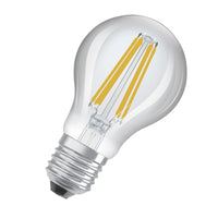 LEDVANCE LED CLASSIC A ENERGY EFFICIENCY A S , LED-Lampe, Bleifreies Glas, Klar, 7,2 W, (ex 100 W), 1521 lm, Warmweiß, 3000 K, Energieeffizienzklasse: A, 50000 h, CRI ≥80