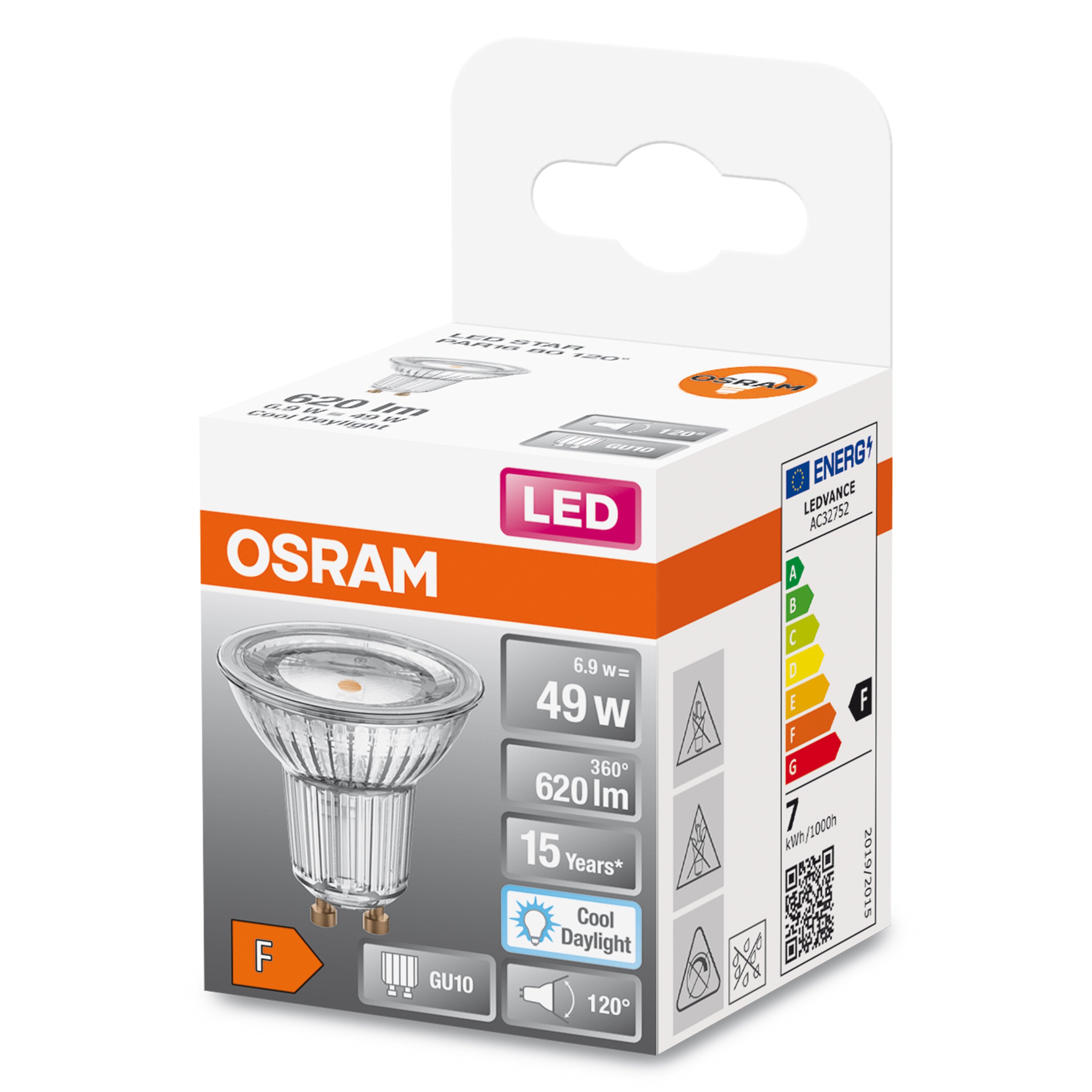 OSRAM LED Star Reflektor-Lampe, 6.9W, 620lm, GU10 , Kaltes Tageslicht-LEDVANCE Shop