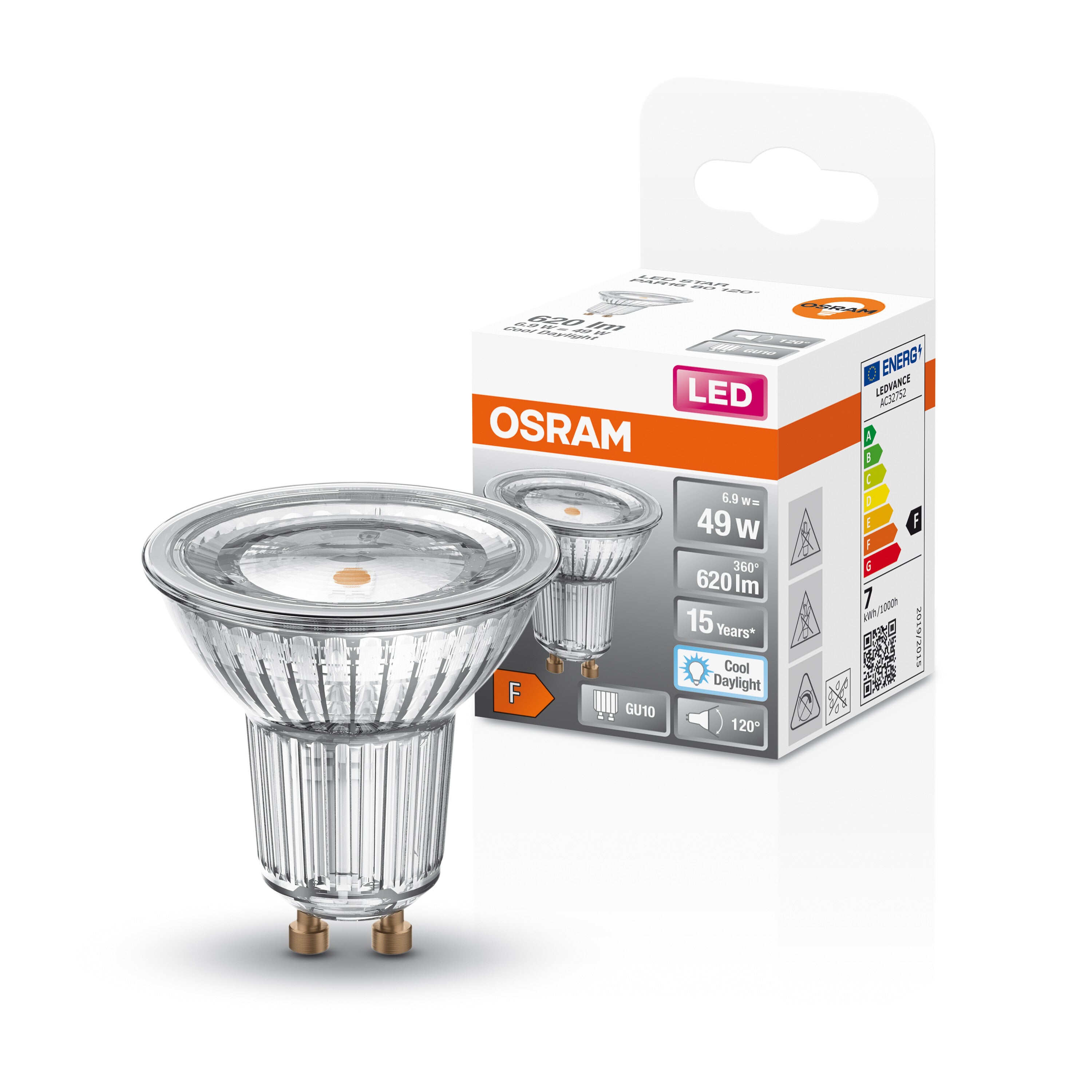 OSRAM LED Star Reflektor-Lampe, 6.9W, 620lm, GU10 , Kaltes Tageslicht-LEDVANCE Shop