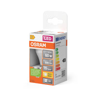 OSRAM LED PCR LAMP WITH CLASSIC P in P-Form, LED-Lampe, Matt, 7,5 W, (ex 60 W), 806 lm, Warmweiß, 2700 K, 15000 h, CRI 80