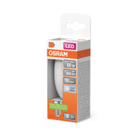 OSRAM LED PCR LAMP WITH CLASSIC B in B-Form, LED-Lampe, Matt, 7,5 W, (ex 60 W), 806 lm, Kaltweiß, 4000 K, 15000 h, CRI 80