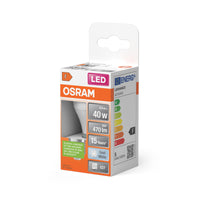 OSRAM LED PCR LAMP WITH CLASSIC P in P-Form, LED-Lampe, Matt, 4,9 W, (ex 40 W), 470 lm, Kaltweiß, 4000 K, 15000 h, CRI 80