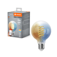 LEDVANCE Smart+ Wifi Filament Globe Tunable White 2700K , LED-Lampe, Bleifreies Glas, Klar, 8 W, 806 lm, Lichtfarbe variabel, Wifi, Smartspeaker-Kompatibel, Dimmbar