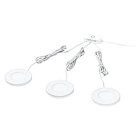 LEDVANCE Unterschrankleuchte 75MM 830LEDV, 8,5W, 3x230lm, rundes Design und warmweißes Licht (3000K), Set aus drei Unterschrankleuchten mit integriertem LED-Modul, Schutzklasse IP20