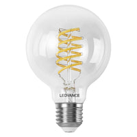 LEDVANCE Smart+ Wifi Filament Globe Tunable White 2700K , LED-Lampe, Bleifreies Glas, Klar, 8 W, 806 lm, Lichtfarbe variabel, Wifi, Smartspeaker-Kompatibel, Dimmbar