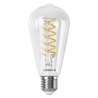 LEDVANCE Smart+ Wifi Filament Edison Tunable White in Edison-Form-Form, LED-Lampe, Bleifreies Glas, klar, 8 W, (ex 60 W), 806 lm, Lichtfarbe variabel, Wifi, Dimmbar