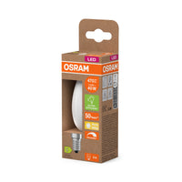 OSRAM LED CLASSIC B ENERGY EFFICIENCY C DIM in B-Form, LED-Lampe, Bleifreies Glas, Matt, 2,9 W, (ex 40 W), 470 lm, Warmweiß, 2700 K, Dimmbar, 50000 h, CRI 80