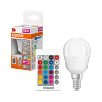 OSRAM LED Lampe LED Retrofit RGBW lamps with remote control 4.2W 827 Frosted E14 P-Form, 250 lm, 2700 K, Warmweiß-LEDVANCE Shop