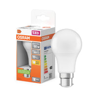 OSRAM LED LAMP WITH CLASSIC A in A-Form, LED-Lampe, Matt, 8 W, (ex 60 W), 806 lm, Warmweiß, 2700 K, 15000 h, CRI 80