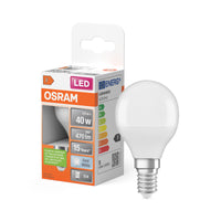 OSRAM LED PCR LAMP WITH CLASSIC P in P-Form, LED-Lampe, Matt, 4,9 W, (ex 40 W), 470 lm, Kaltweiß, 4000 K, 15000 h, CRI 80