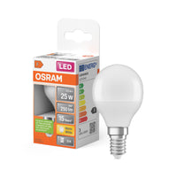OSRAM LED PCR LAMP WITH CLASSIC P in P-Form, LED-Lampe, Matt, 2,5 W, (ex 25 W), 250 lm, Warmweiß, 2700 K, 15000 h, CRI 80