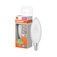 OSRAM LED PCR LAMP WITH CLASSIC B in B-Form, LED-Lampe, Matt, 7,5 W, (ex 60 W), 806 lm, Kaltweiß, 4000 K, 15000 h, CRI 80