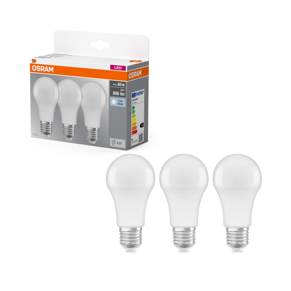 OSRAM LED BASE Classic A 8W 840 matt E27