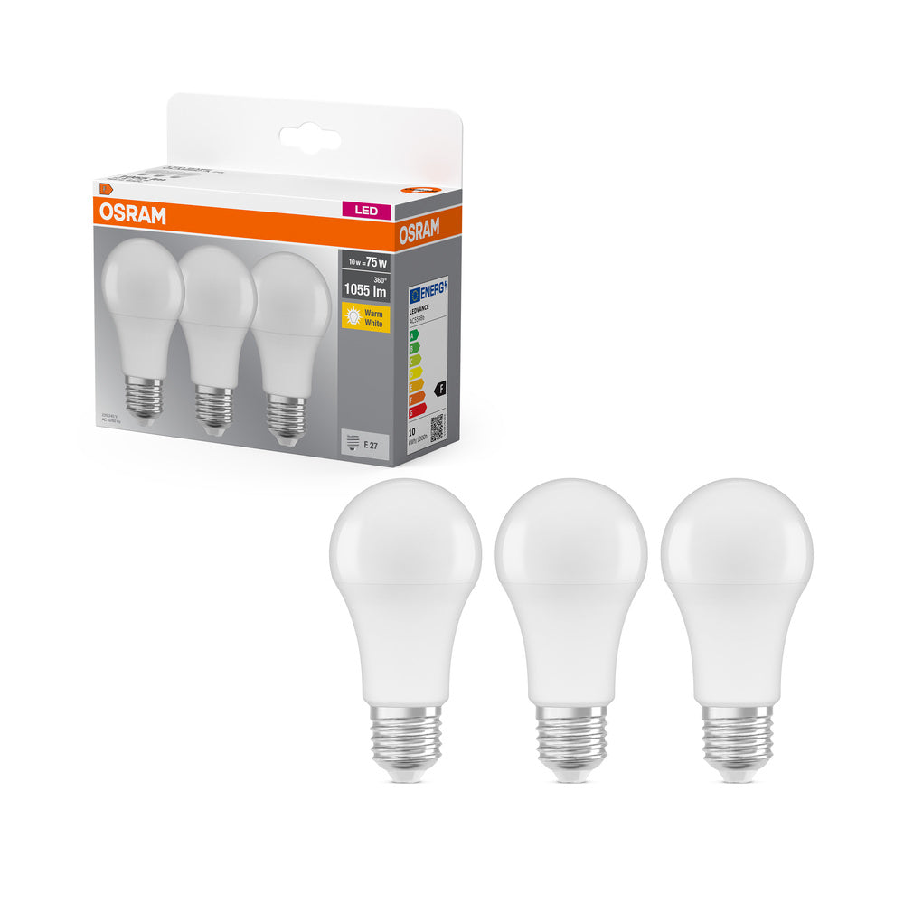 OSRAM LED BASE Classic A 10W 827 matt E27