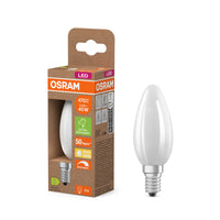 OSRAM LED CLASSIC B ENERGY EFFICIENCY C DIM in B-Form, LED-Lampe, Bleifreies Glas, Matt, 2,9 W, (ex 40 W), 470 lm, Warmweiß, 2700 K, Dimmbar, 50000 h, CRI 80