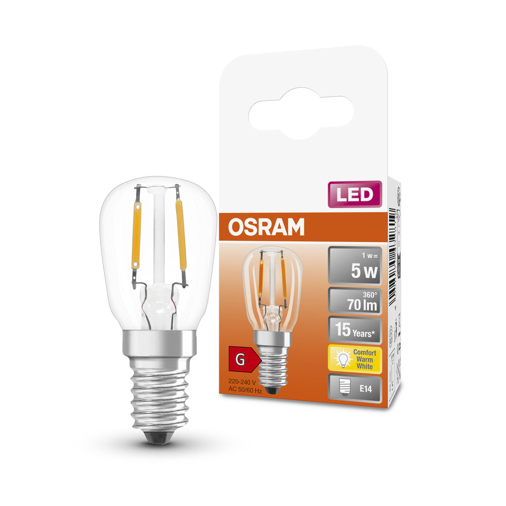 OSRAM LED Lampe LED SPECIAL T26 1W 824 Clear E14, 70 lm, 2400 K, Warm Comfort Light-LEDVANCE Shop