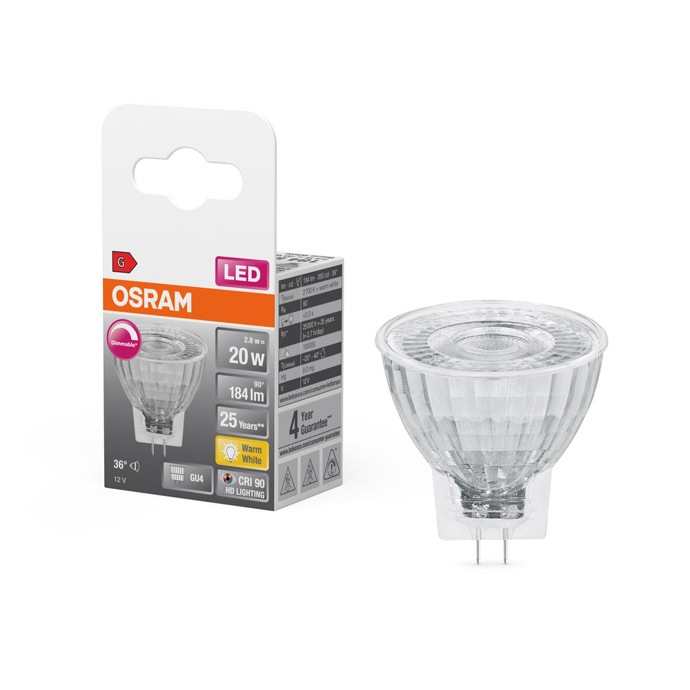 OSRAM LED Lampe LED SUPERSTAR MR11 12 V 2.8W 927 GU4, 184 lm, 2700 K, Warmweiß-LEDVANCE Shop
